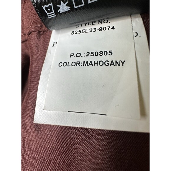 PAIGE Women's Aracelli Cuffed Hem High‎ Waist Dress Pants Mahogany SIZE 12 NWT - Picture 7 of 10